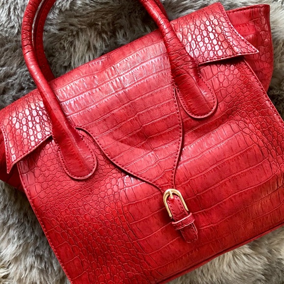 ✨Host Pick✨Croc Embossed Vegan Satchel - Picture 4 of 8